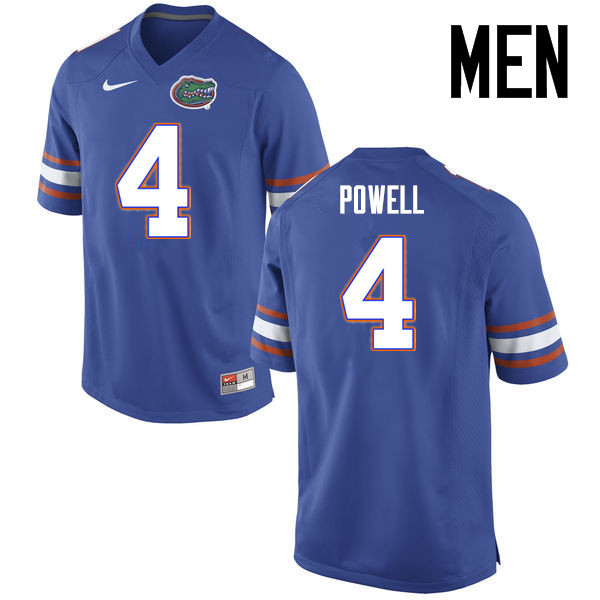 Men Florida Gators #4 Brandon Powell College Football Jerseys Sale-Blue